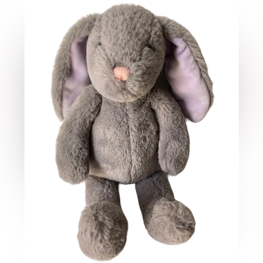Manhattan Toy Gray Bunny Rabbit Purple Lilac Ears Plush Stuffed Animal 2019